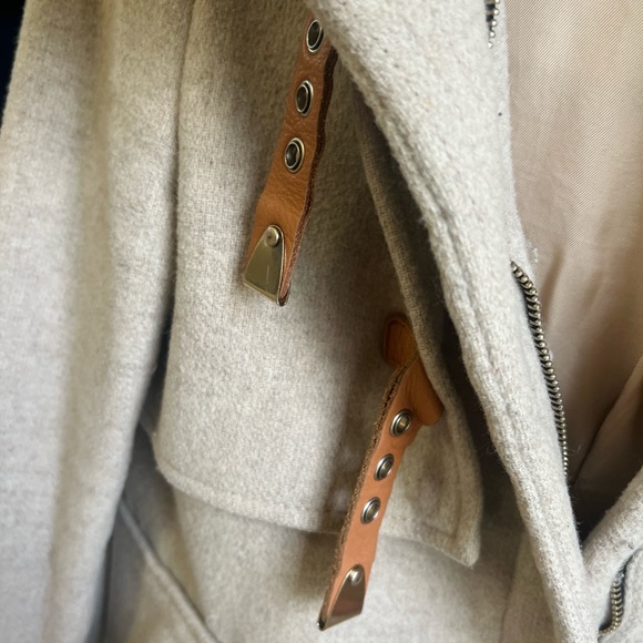 Zara Wool Coat Beige XS - Picture 6 of 9